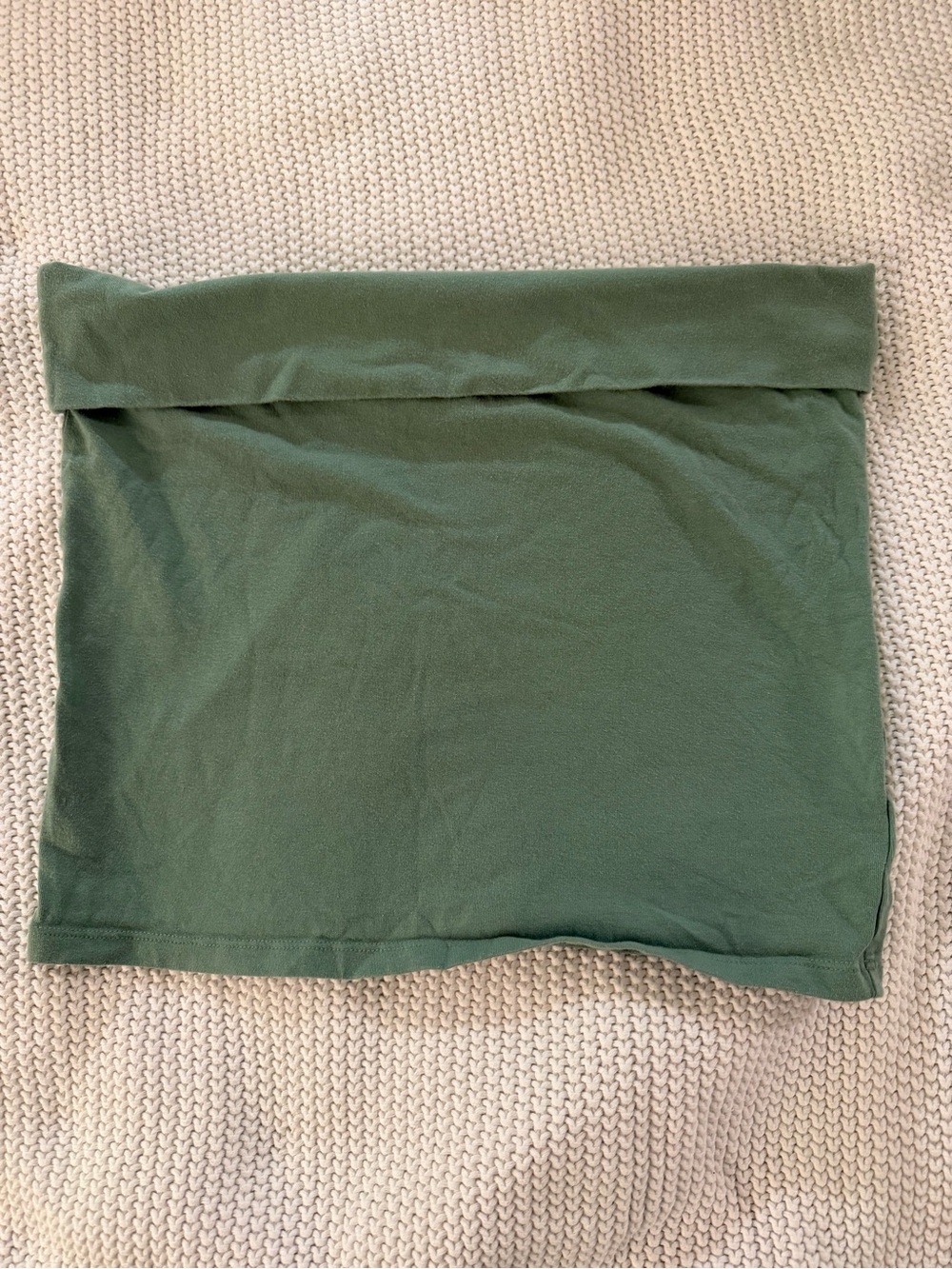 American Eagle Outfitters Fold Over Olive Green Tube Top